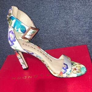 Sacha London Floral Heels - Blue and Purple